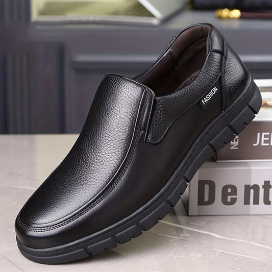 Men's Leather-Look Soft Sole Non-Slip Arch Support Loafers