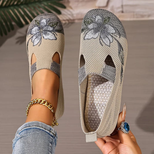 Women's Breathable Embroidered Trainers