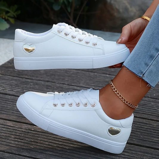 Women’s White Low-Top Trainers