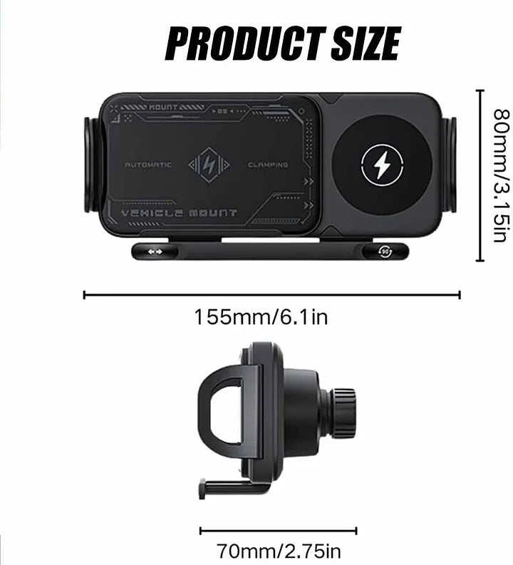 Smart 360 Wireless Charging Car Phone & Tablet Holder