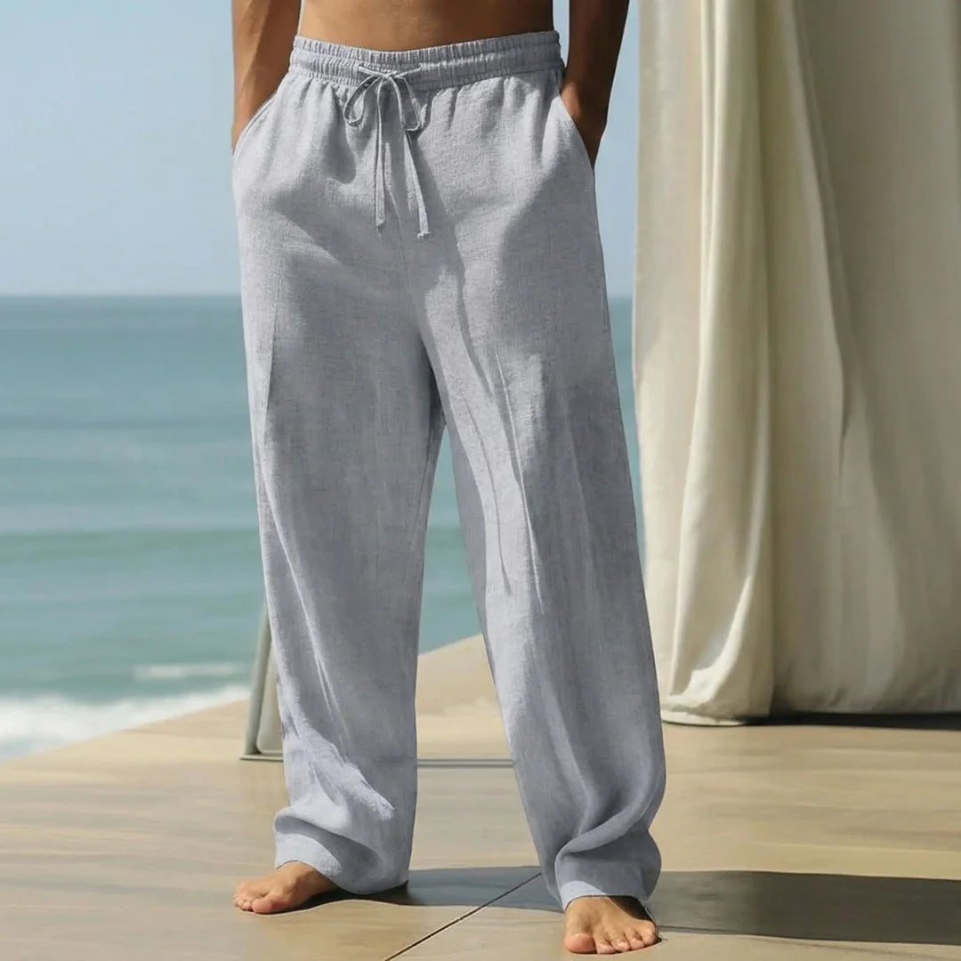 Men’s 3-Pack Linen-Look Relaxed Trousers