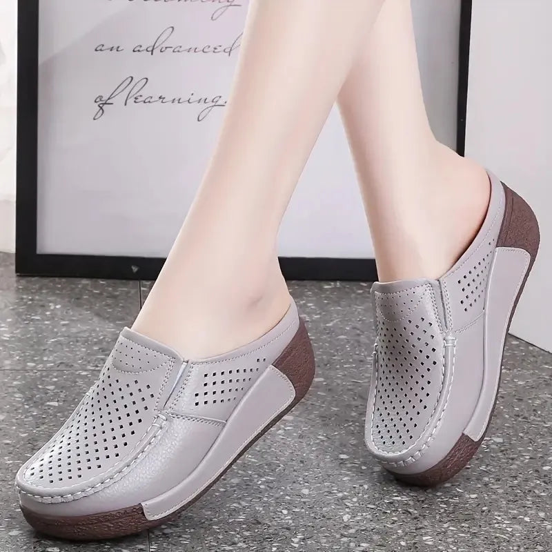 Leather-Look Comfort Mules