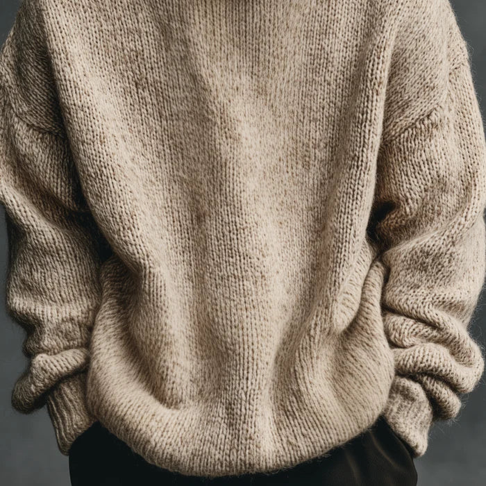 Men’s Relaxed Knit Hooded Pullover Jumper