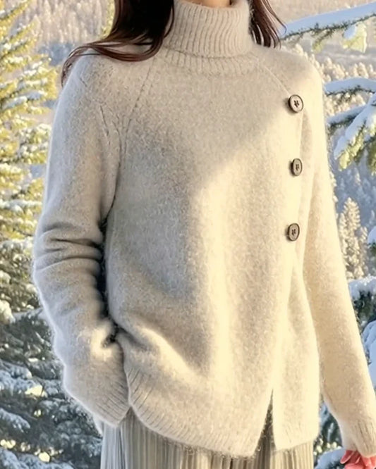 Women's High-Neck Knit Pullover