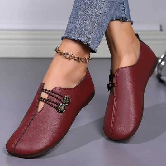 🔥Last Day Promotion 50% OFF - Women's Casual Lightweight Leather-Look Shoes