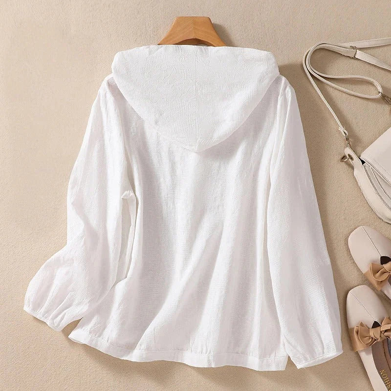 Lightweight Linen Hooded Shirt