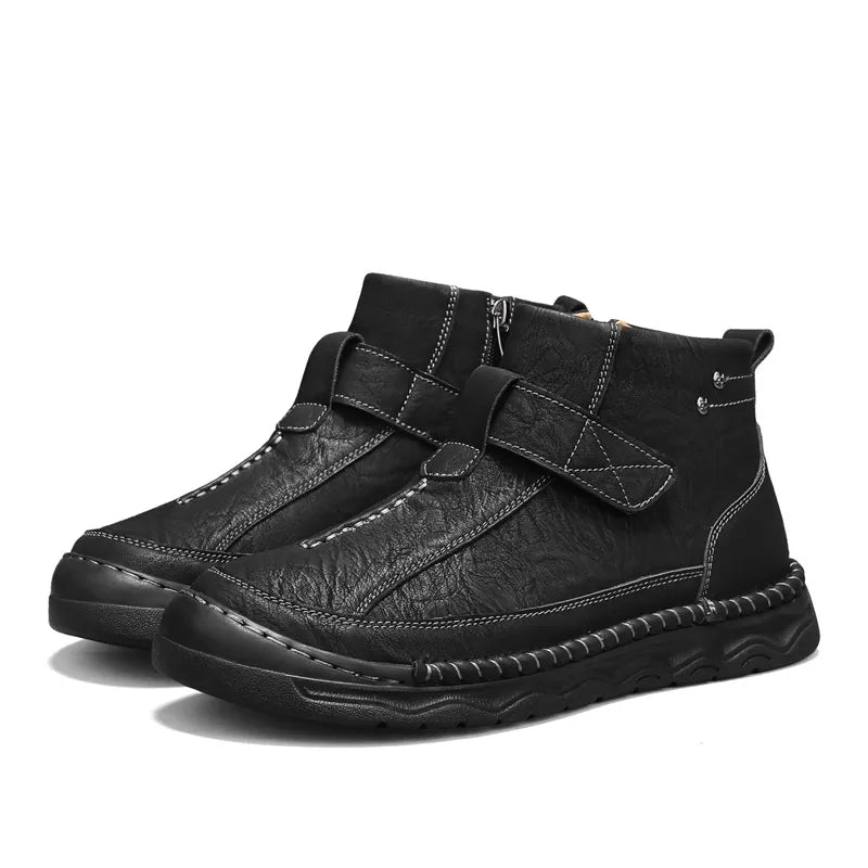Men’s Long-Lasting Leather-Look Boots