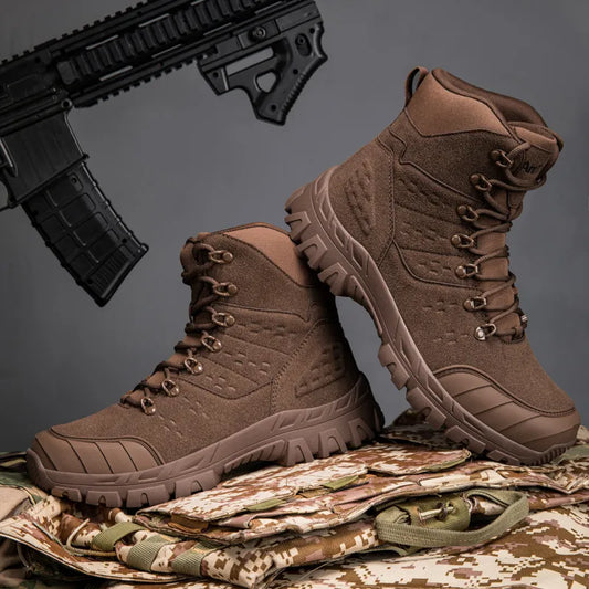 Men’s Armoured Waterproof Kevlar-Midsole Tactical Field Boots