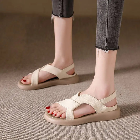 Retro lazy kick beach sandals