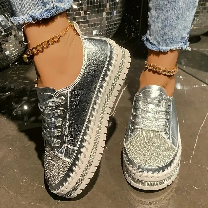 Women's Sequined Casual Sneakers