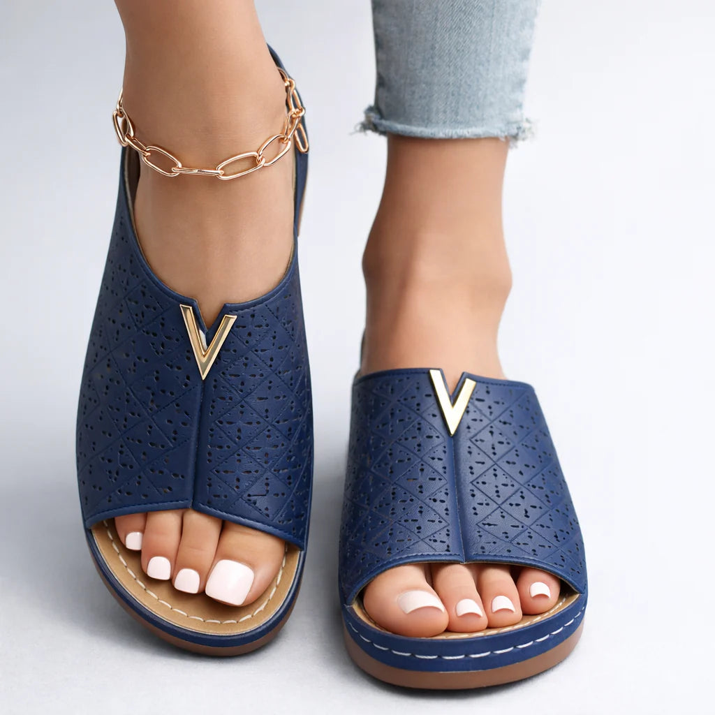 Soft Leather-Look Fashion Sandals