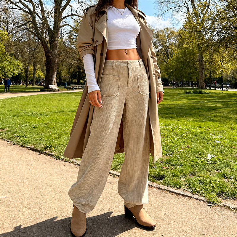 Women’s Soft-Touch High-Rise Relaxed Trousers
