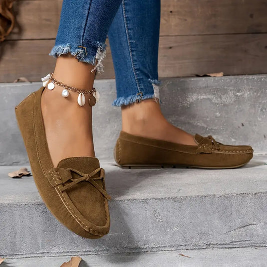 Round Toe Slip-On Shoes – Soft Sole Casual Footwear for Everyday Comfort
