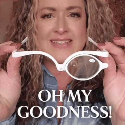 Flip-Lens Makeup Reading Glasses for Close-Up Precision