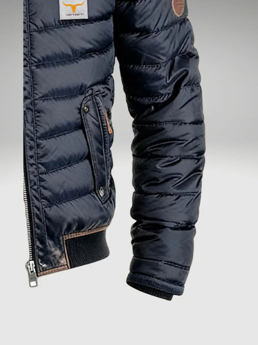 Men’s Quilted Stand Collar Jacket