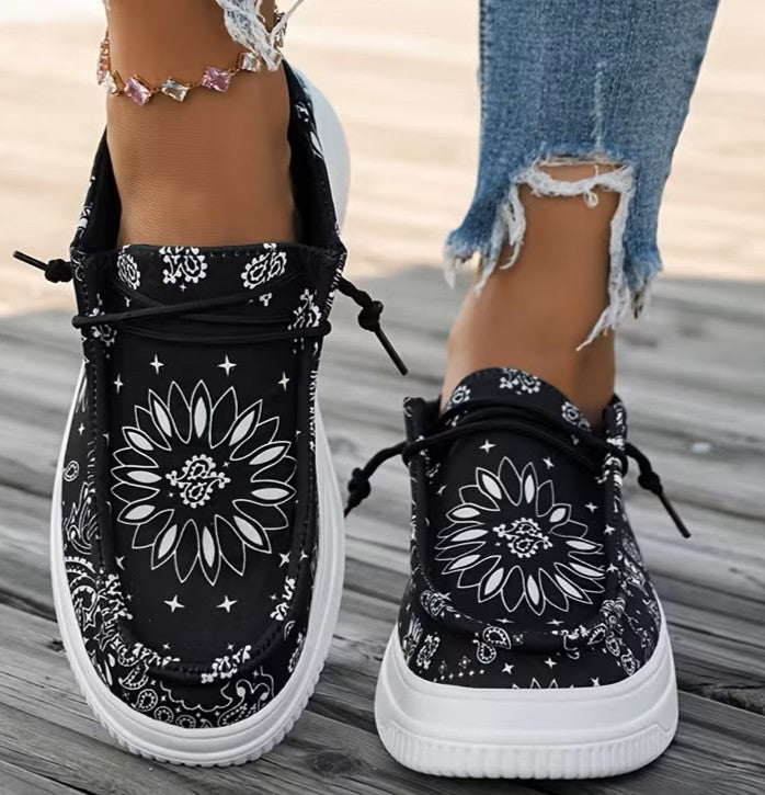 Women’s Printed Platform Mule Trainers