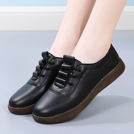 HIGH QUALITY COW LEATHER-LOOK WOMEN'S SHOES