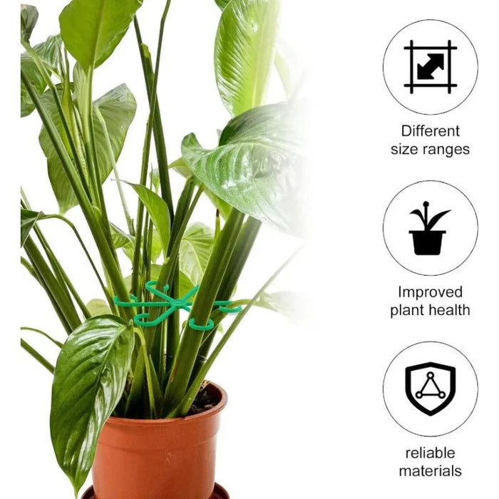 4-Piece Adjustable Plant Support Ring Set for Garden & Indoor Plants