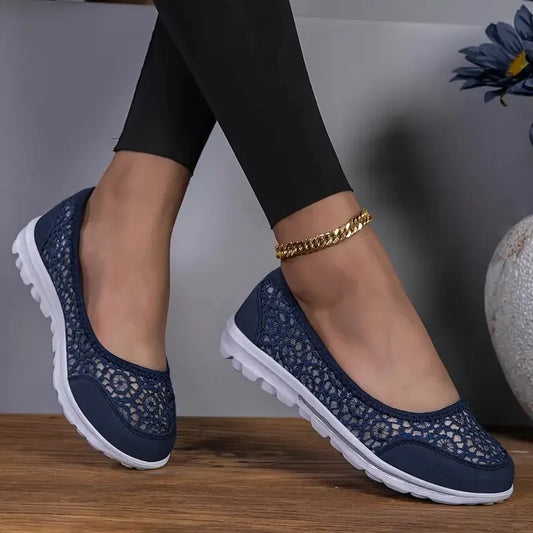 Breathable Lace Mesh Flat Shoes