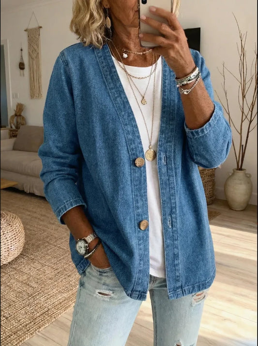 Women’s Casual Denim Button Cardigan