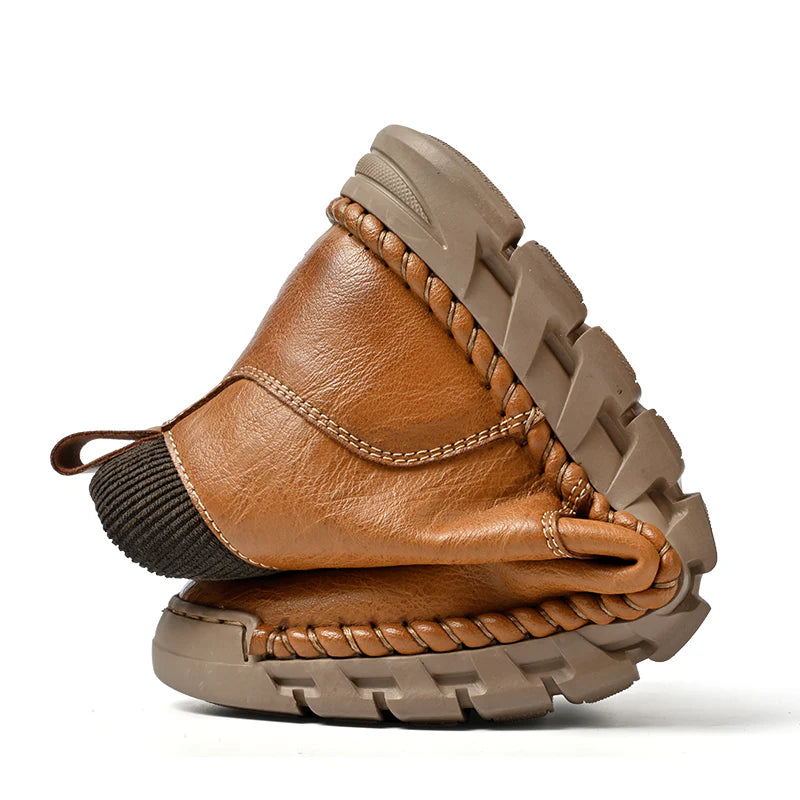 Men’s Waterproof Leather-Look Winter Boots