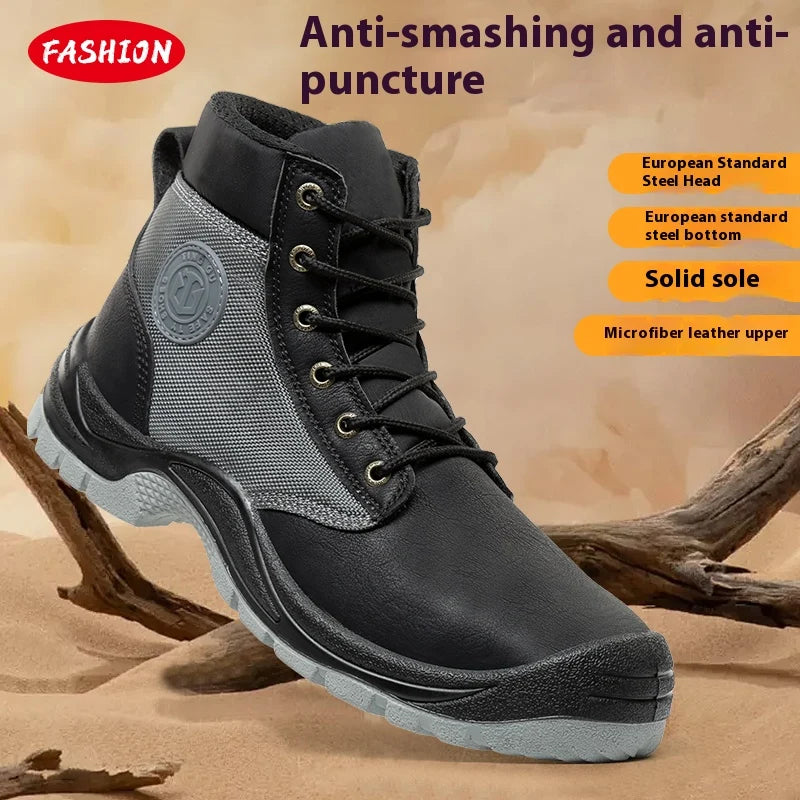 Men's Lace Up Safety Work Boots
