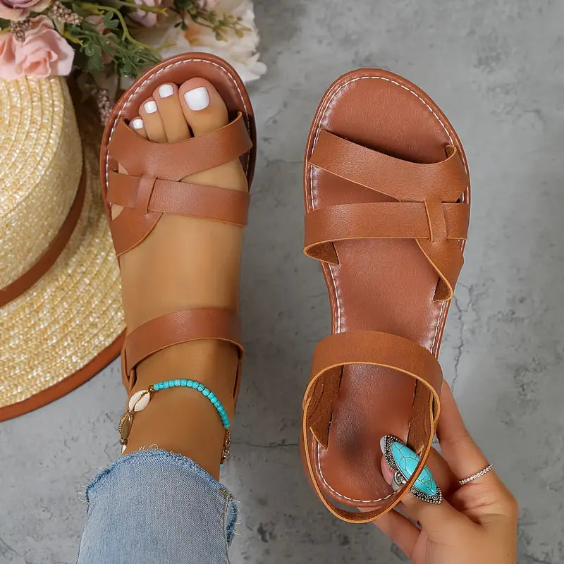 Women's Casual Open Toe Flat Sandals