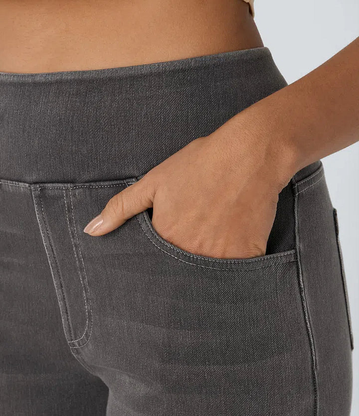 Women’s High-Rise Ultra-Stretch Wide-Leg Jeans