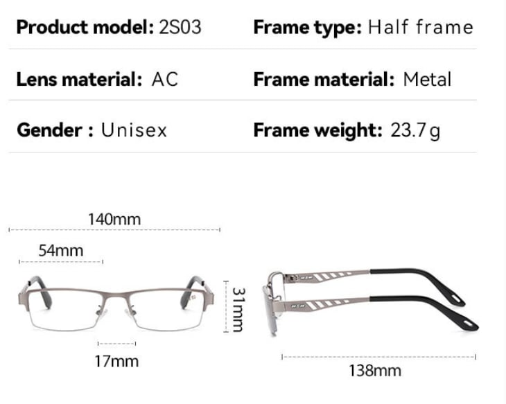 Ultra-Light Progressive Photochromic Reading Glasses