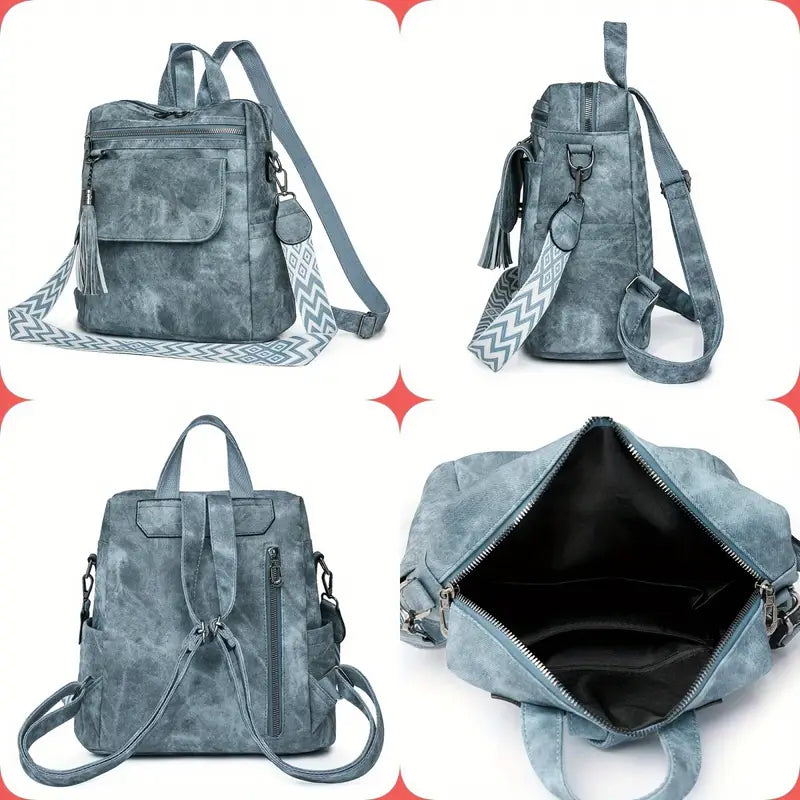 Women’s Vintage Multi-Pocket Convertible Shoulder Bag