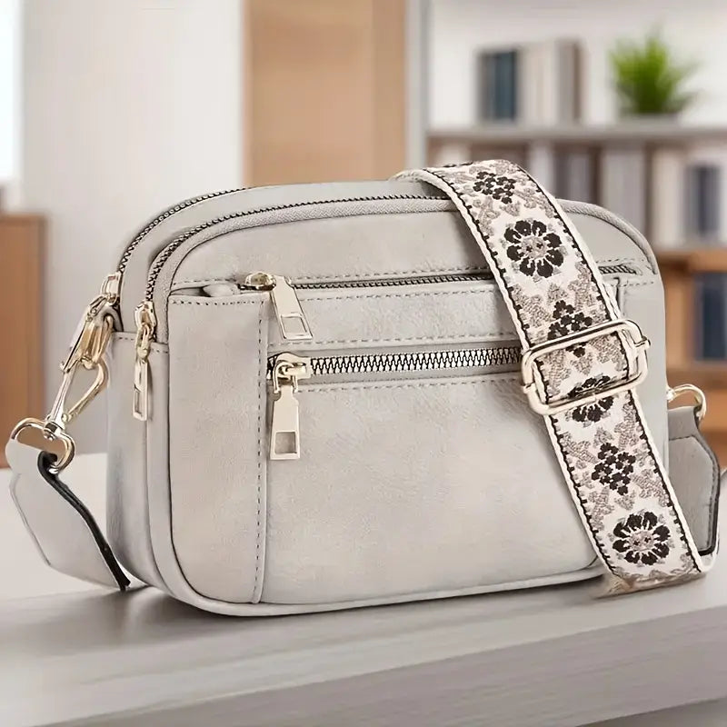 Women's Refined Leather-Look Shoulder Bag