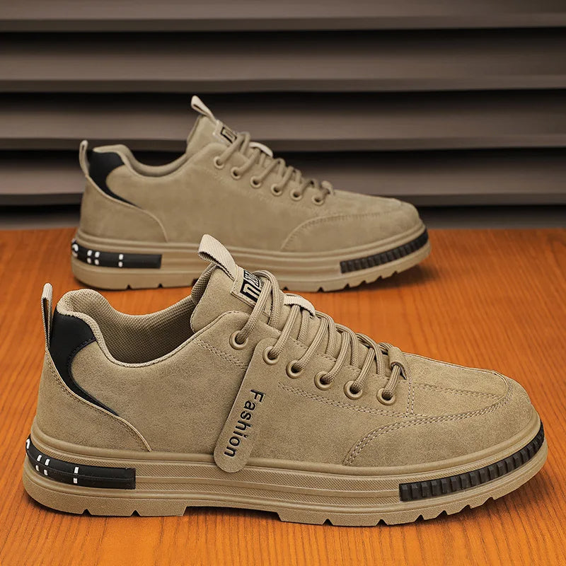 Autumn 2024 Men's Soft Leather-Look Casual Sports Shoes