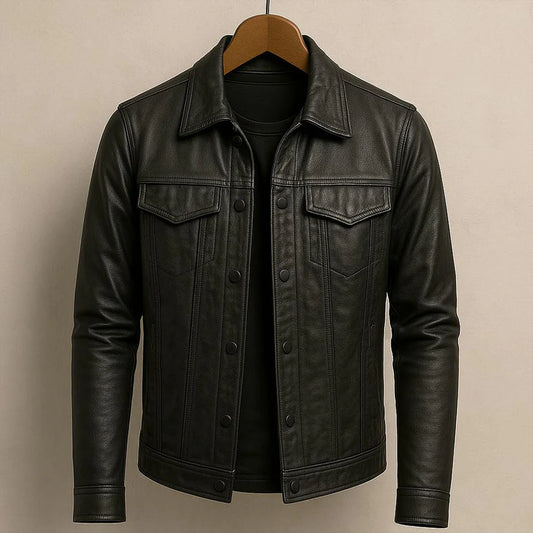 Men’s Premium Leather Utility Jacket