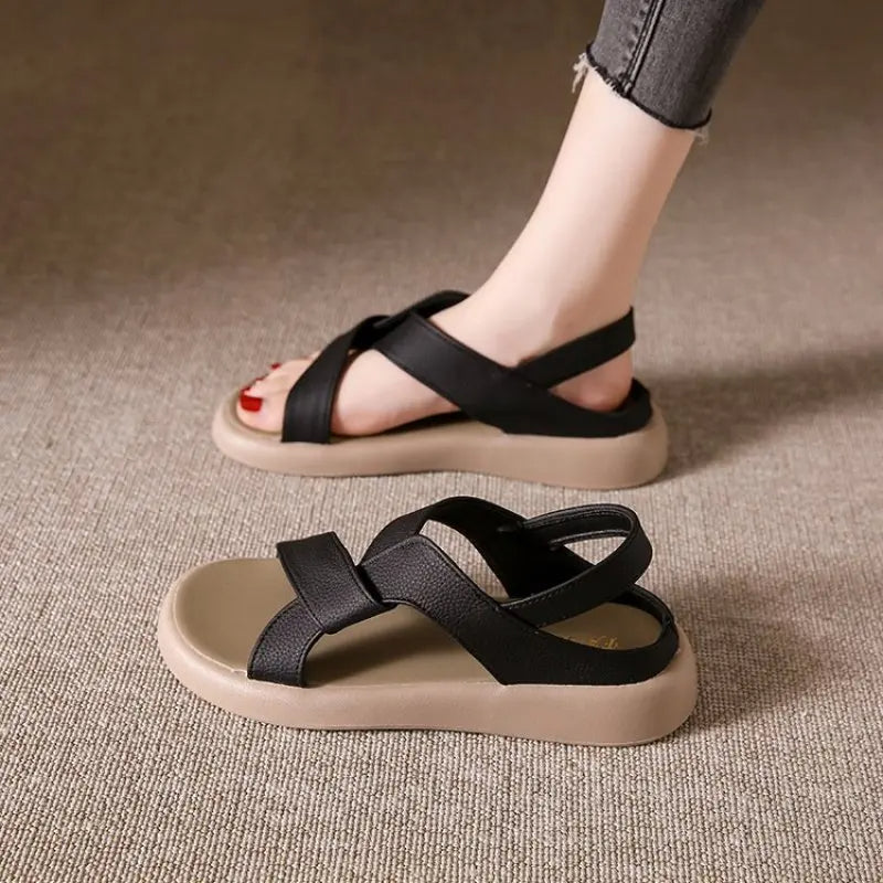 Retro lazy kick beach sandals