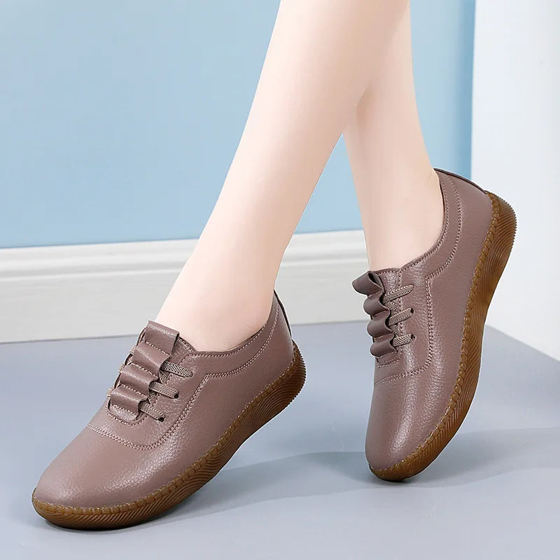 HIGH QUALITY COW LEATHER-LOOK WOMEN'S SHOES