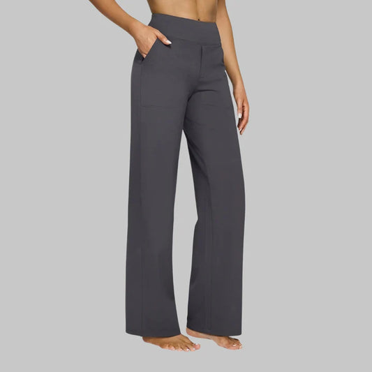 Women’s High-Waist Stretch Wide-Leg Trousers