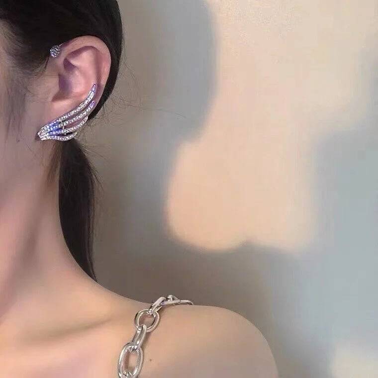 Women’s Angel Wing Crystal Ear Cuff Earrings