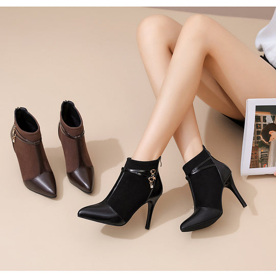 Women’s Pointed-Toe High-Heel Ankle Boots