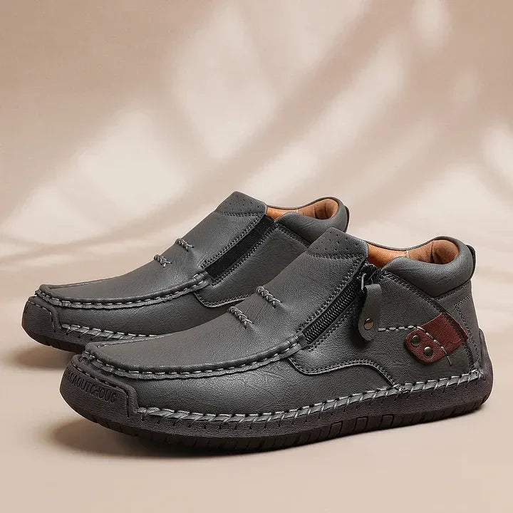 Men’s Handmade Premium Leather-Look Slip-On Driving Boots