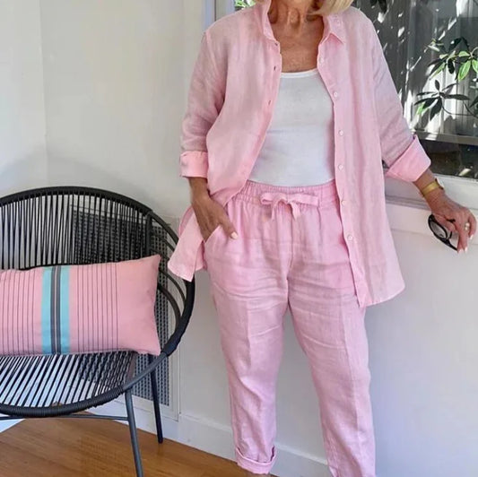Women’s Cotton Linen Two-Piece Set