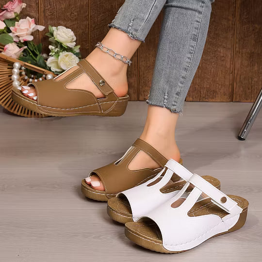 Women's Cut-Out Wedge Comfort Sandals