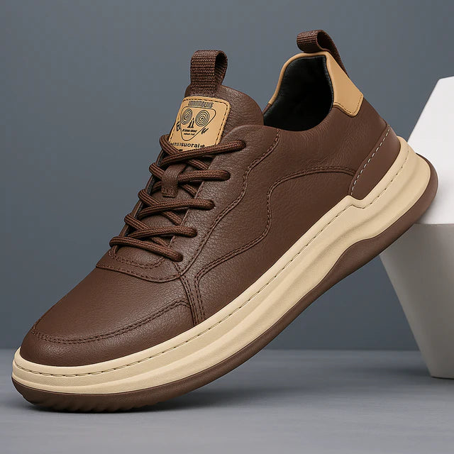 Men's Leather-Look Trainers