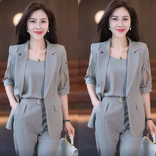 Women’s Tailored Three Piece Blazer Suit Set