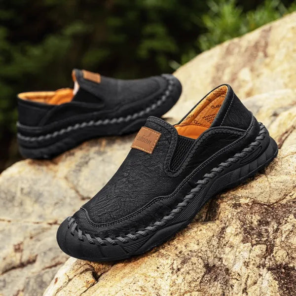 Men's Handmade Leather-Look Outdoor Loafers