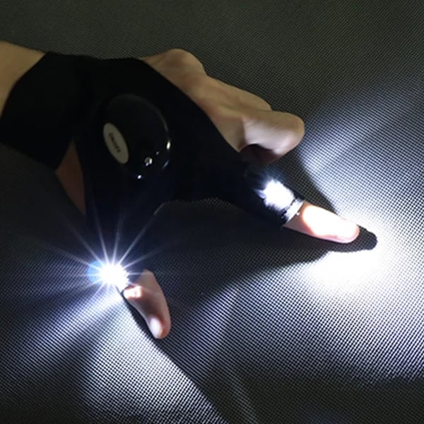 Hands-Free LED Work-Light Half-Finger Gloves