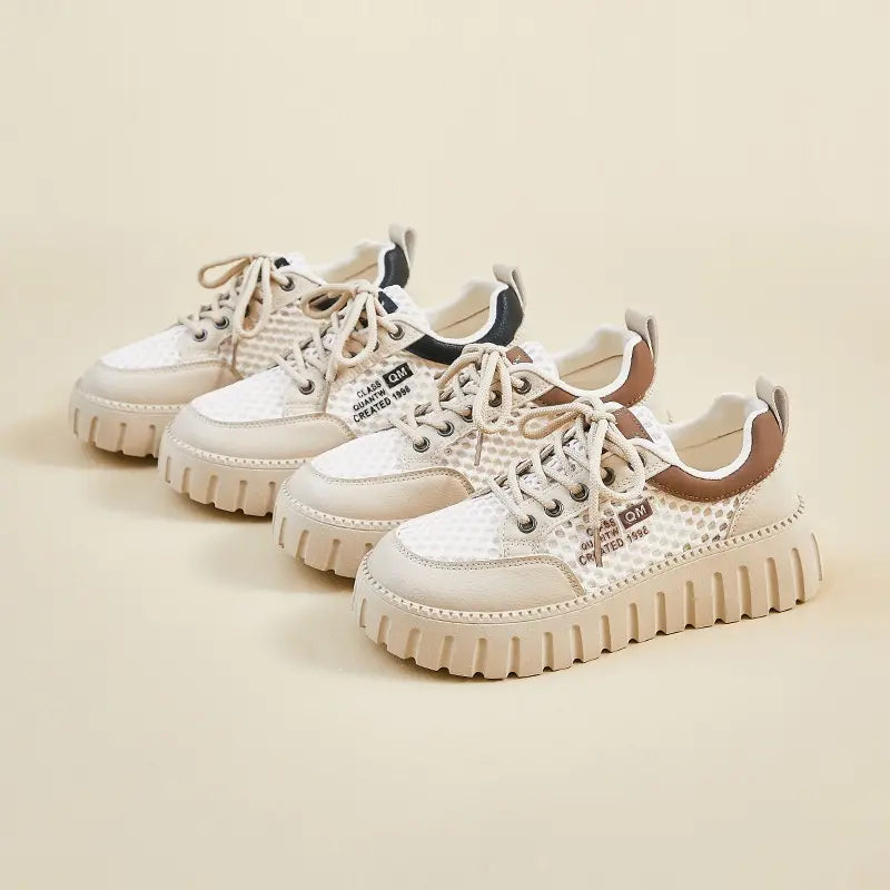 Women’s Breathable Mesh Platform Casual Trainers
