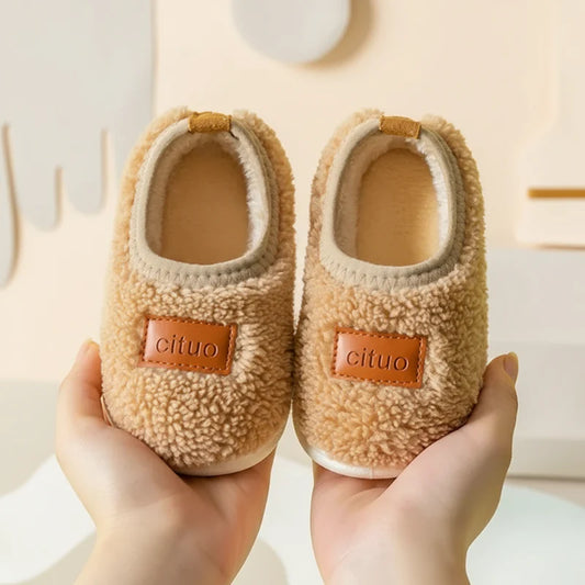 Children’s Cosy Plush-Lined Anti-Slip Winter House Booties
