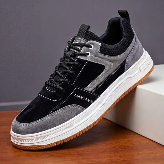 Men’s Colour-Block Lace-Up Trainers