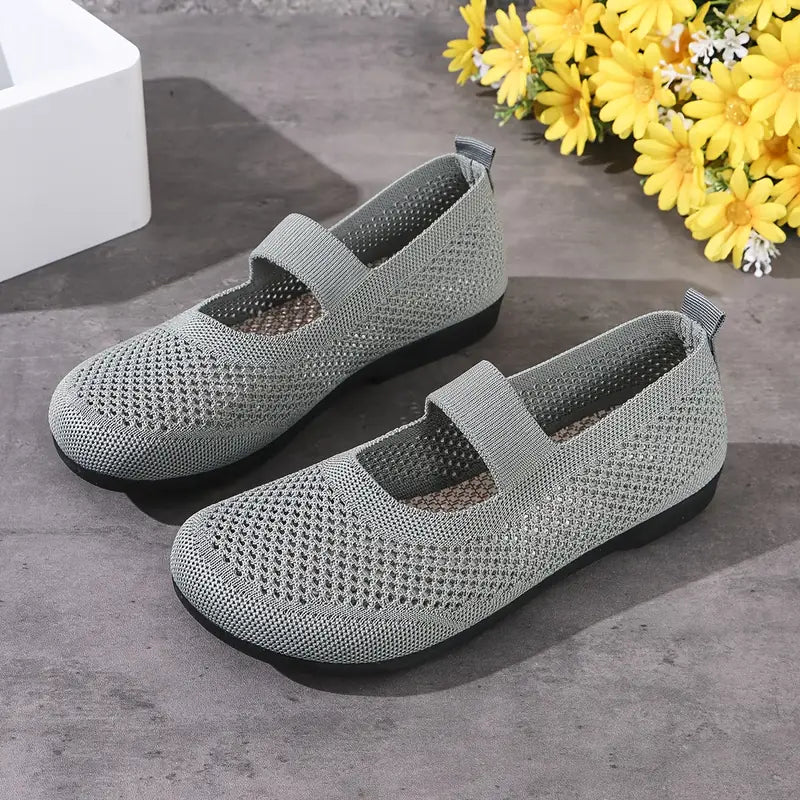 Women's Breathable Knit Slip-On Walkers
