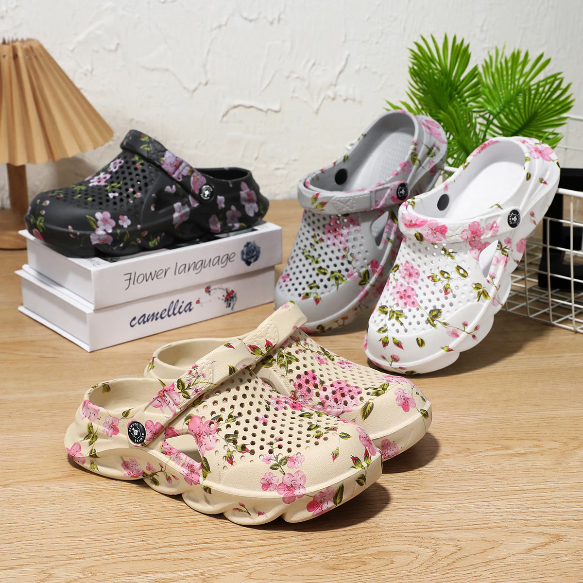 Women's Floral Ventilated Garden Clogs